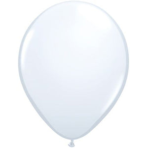 Color Latex Balloon Size: 11 in - White