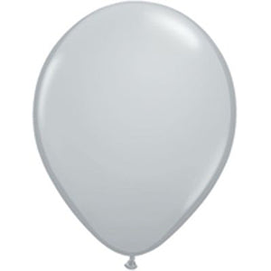 Color Latex Balloon Size: 11 in - Grey