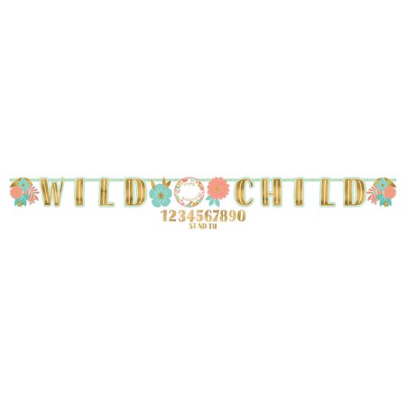 Boho Birthday Girl ADD AN AGE Jumbo Letter Banner