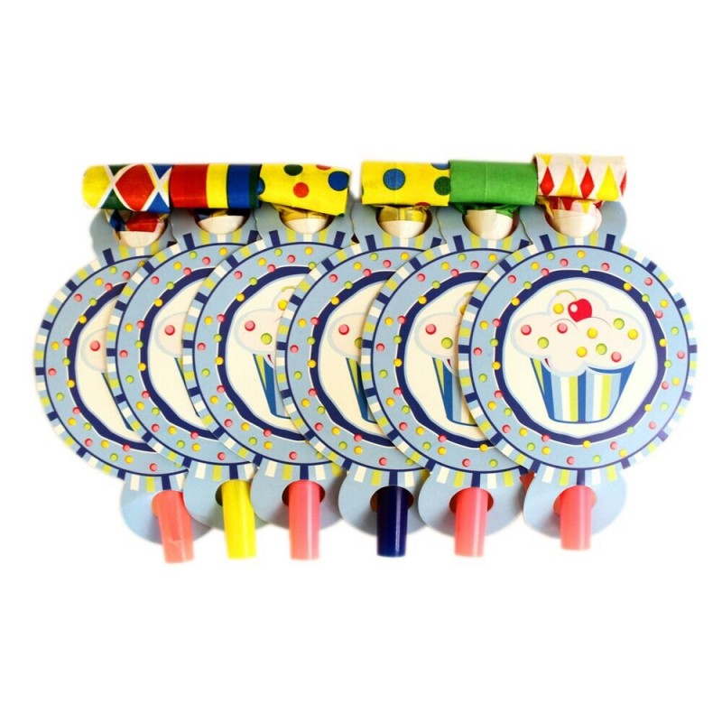 Cupcake Party Blowouts - Blue