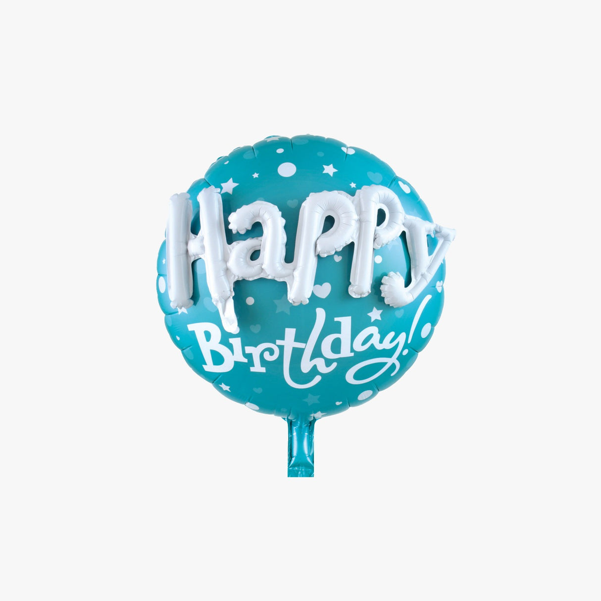24 INCH HAPPY ATTACHED BIRTHDAY BLUE BALLOON