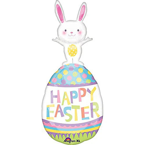 EASTER BUNNY ON EGG Balloon