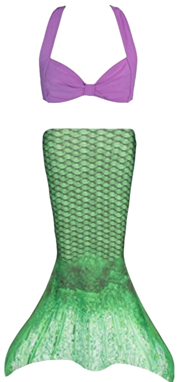 PURPLE BIKINI TOP MERMAID SWIM WEAR XS 3+ YEARS