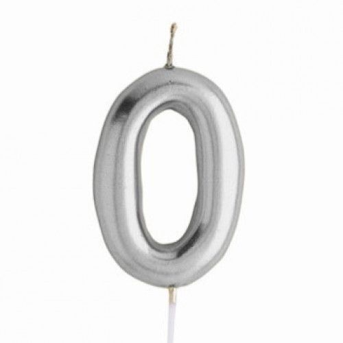 Number Candle Silver