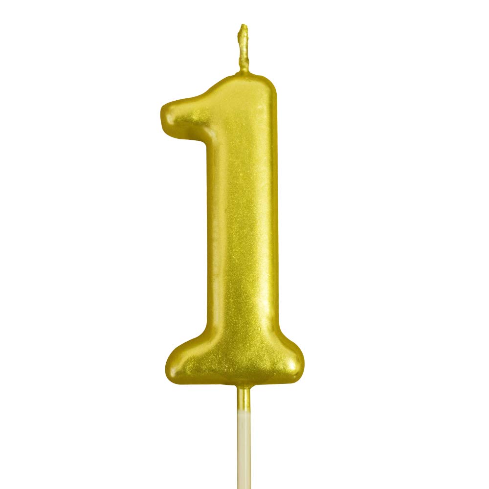 Number Candle Gold