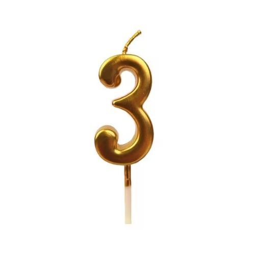 Number Candle Gold