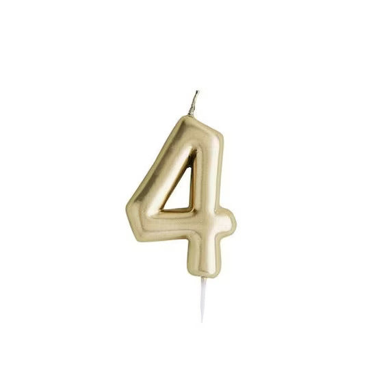 Number Candle Gold