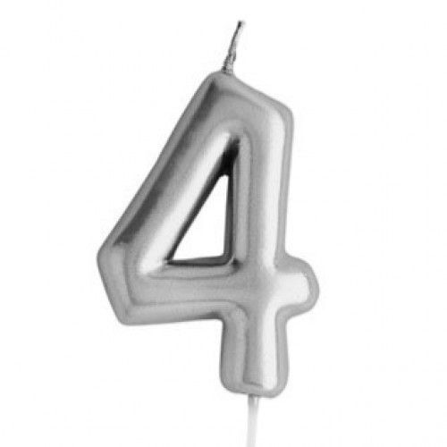 Number Candle Silver