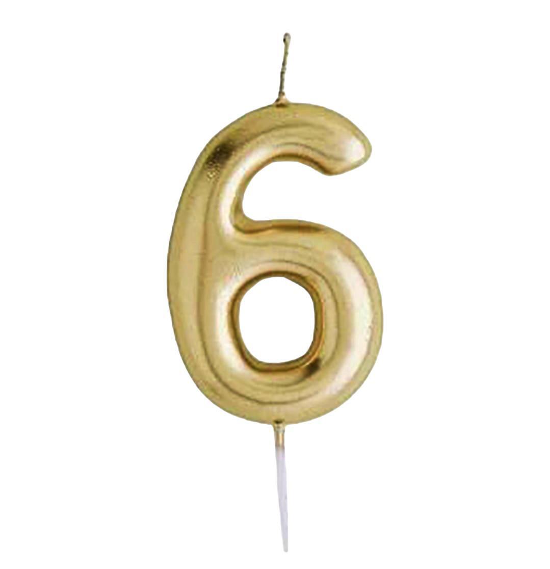 Number Candle Gold