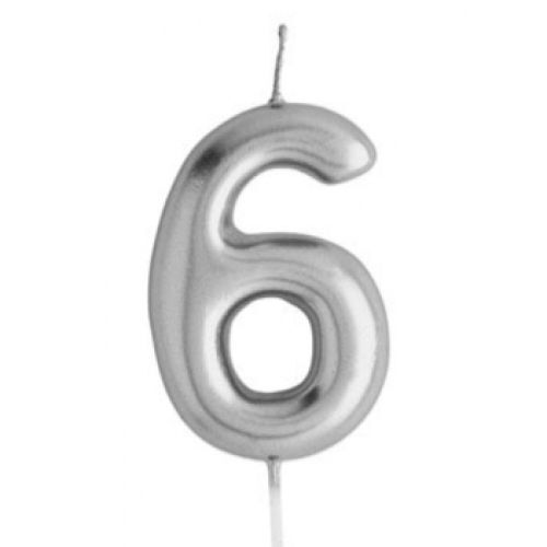 Number Candle Silver
