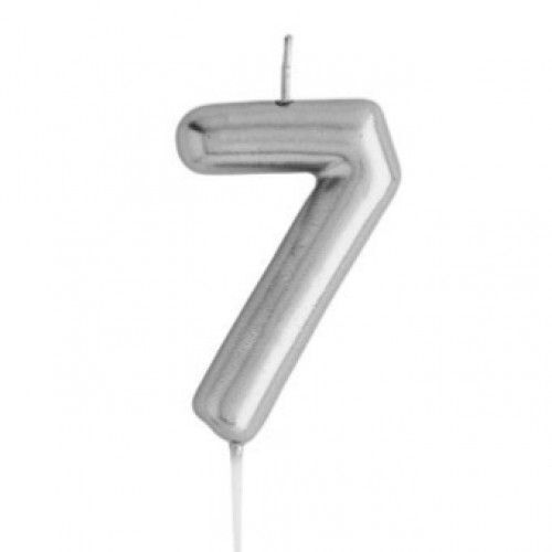 Number Candle Silver