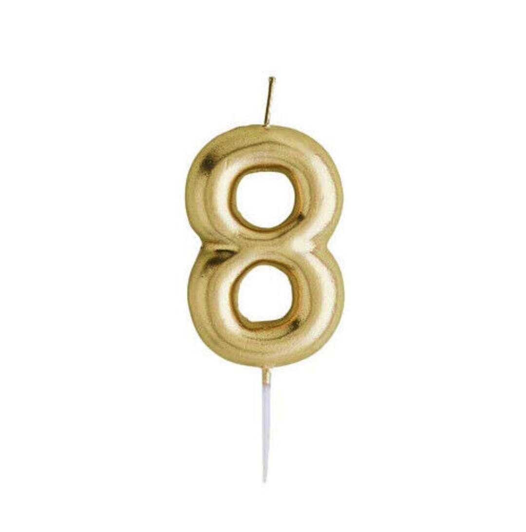 Number Candle Gold