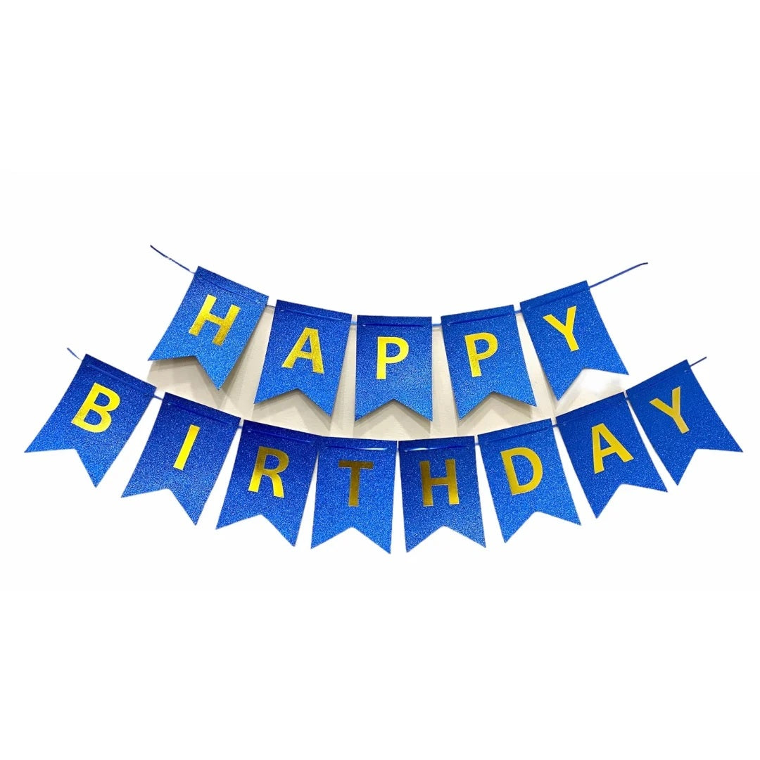 BLUE HAPPY BIRTHDAY BANNER