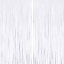DOOR CURTAIN WHITE FOIL FRINGE CURTAIN