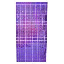 LIGHT PURPLE FOIL SQUARE CURTAIN