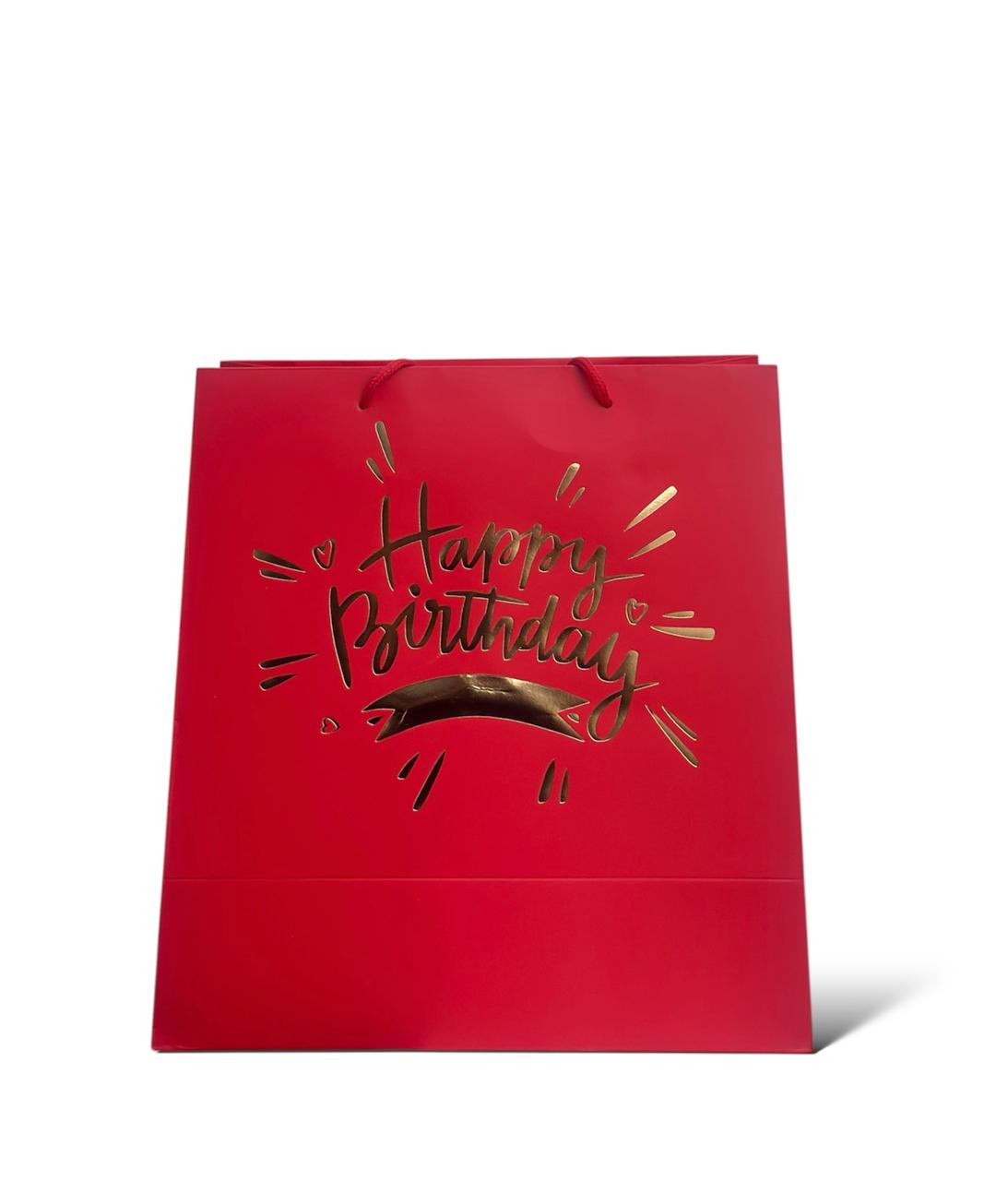 HAPPY BIRTHDAY RED GIFT BAG