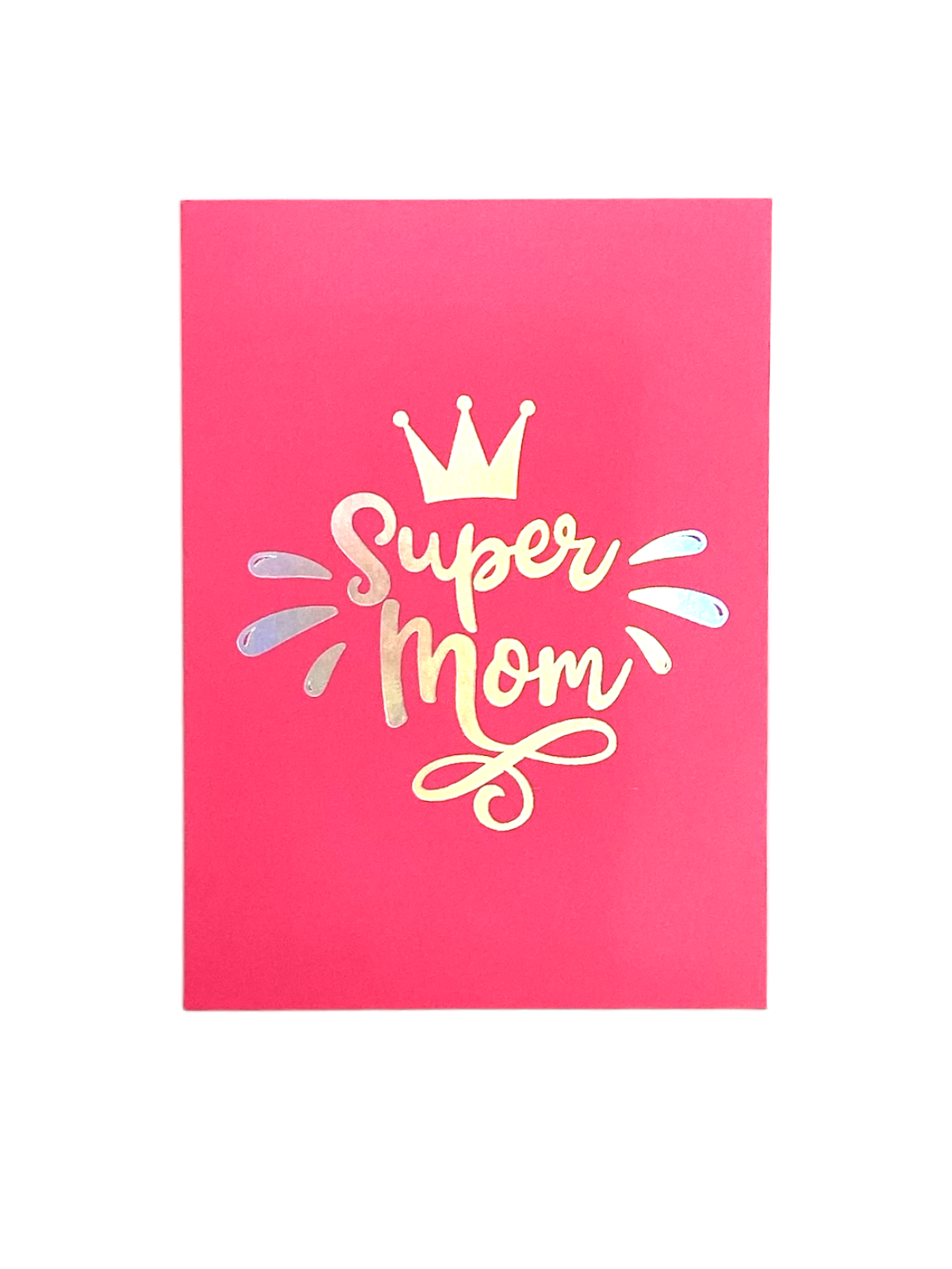 CARD SUPER MOM FUCHIA BIG