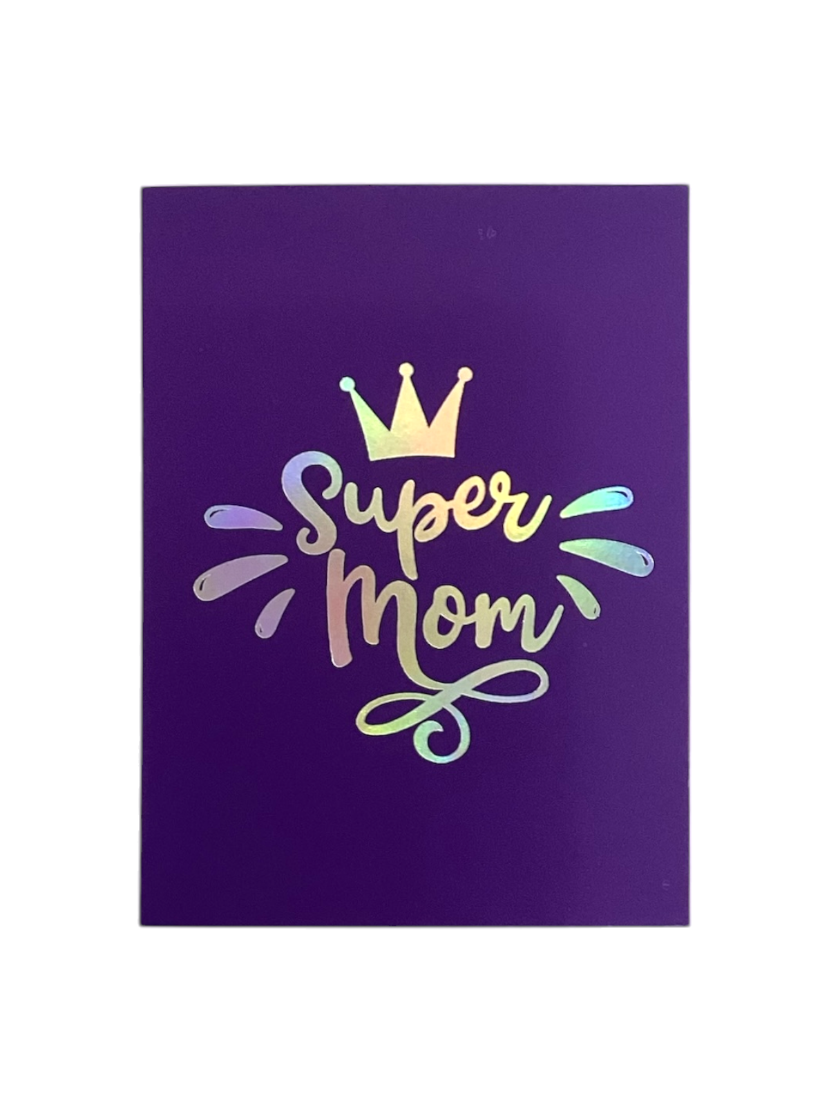 CARD SUPER MOM PURPLE BIG