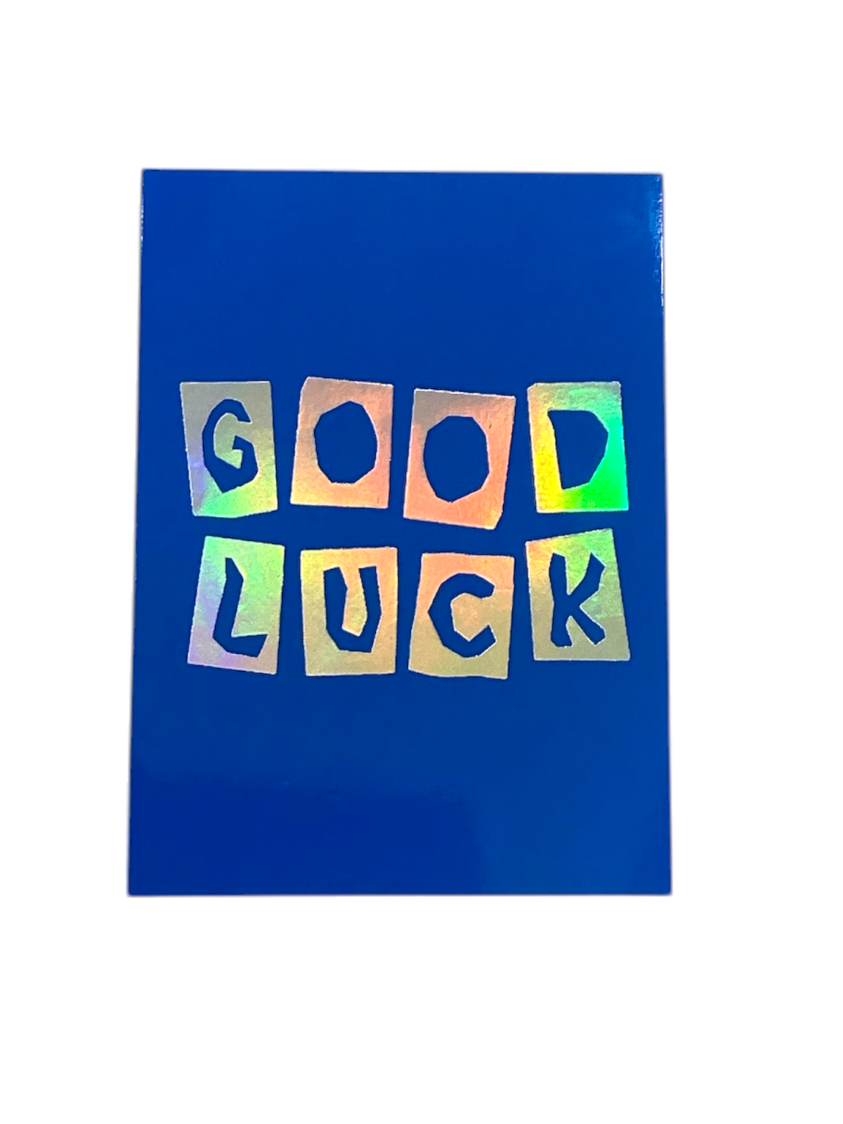 CARD GOOD LUCK BLUE BIG