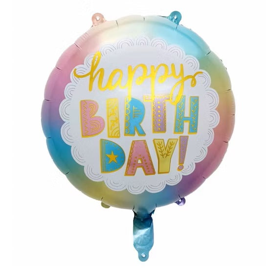 18 INCH GOLD HAPPY BIRTHDAY CLOUD MESSAGE BALLOON