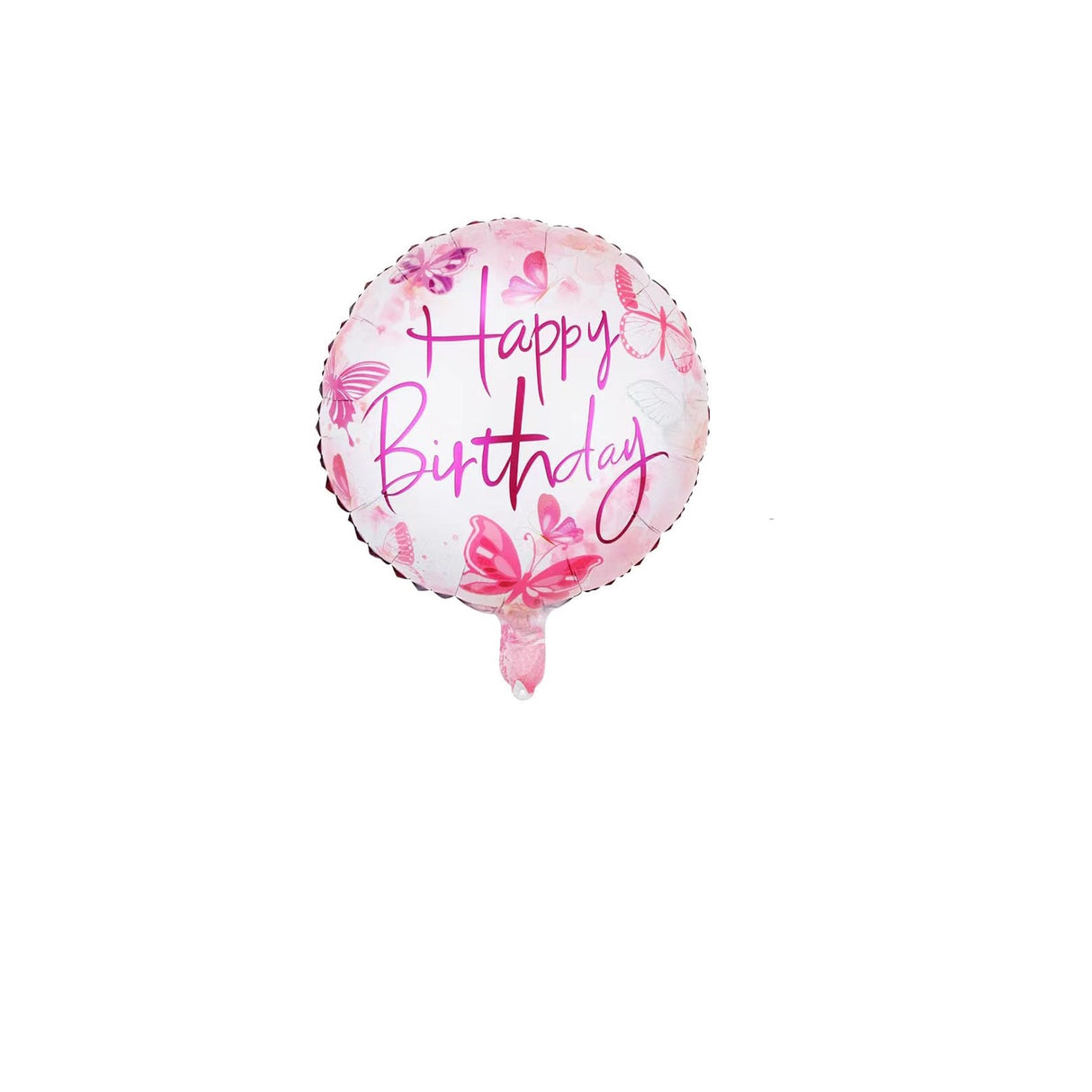 18 INCH HAPPY BIRTHDAY PINK BUTTERFLIES BALLOON