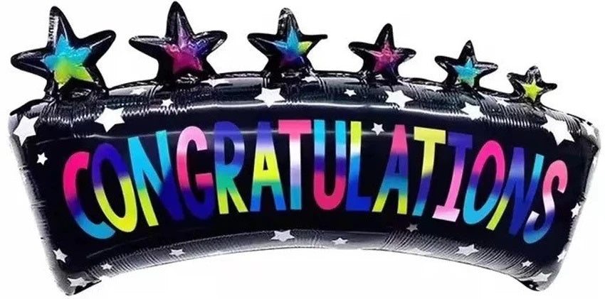 CONGRATULATIONS RECTANGULAR LARGE SHAPE BALLOON