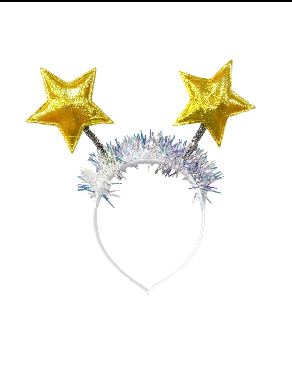 IRIDESCENT STAR HEAD BAND YELLOW