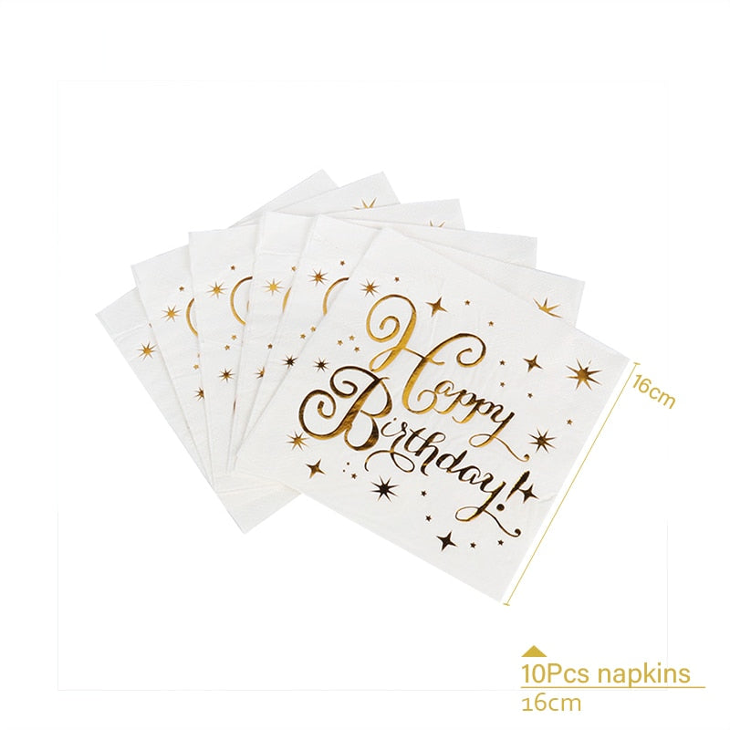 HAPPY BIRTHDAY SCRIPT NAPKINS