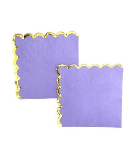 GOLD FRAME NAPKIN PURPLE