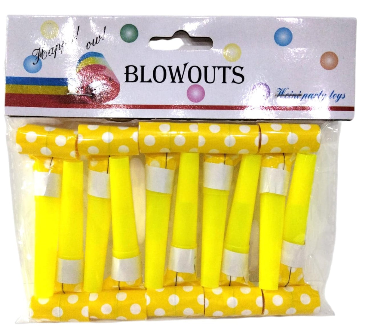 POLKA DOT BLOWOUT 10 PCS YELLOW