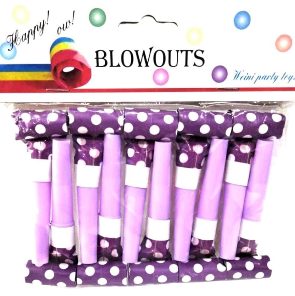 POLKA DOT BLOWOUT 10 PCS PURPLE
