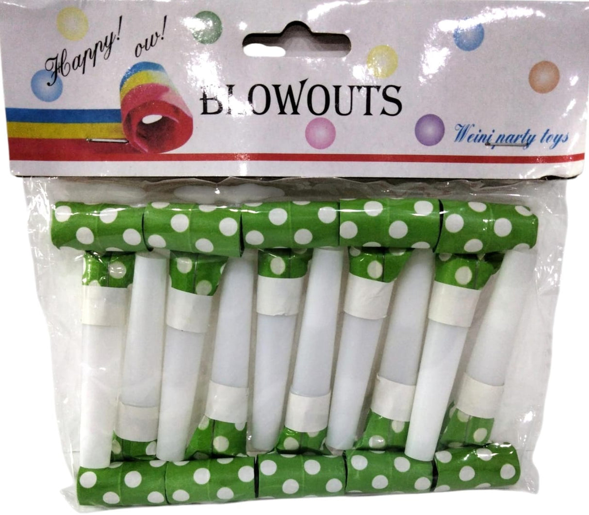 POLKA DOT BLOWOUT 10 PCS GREEN