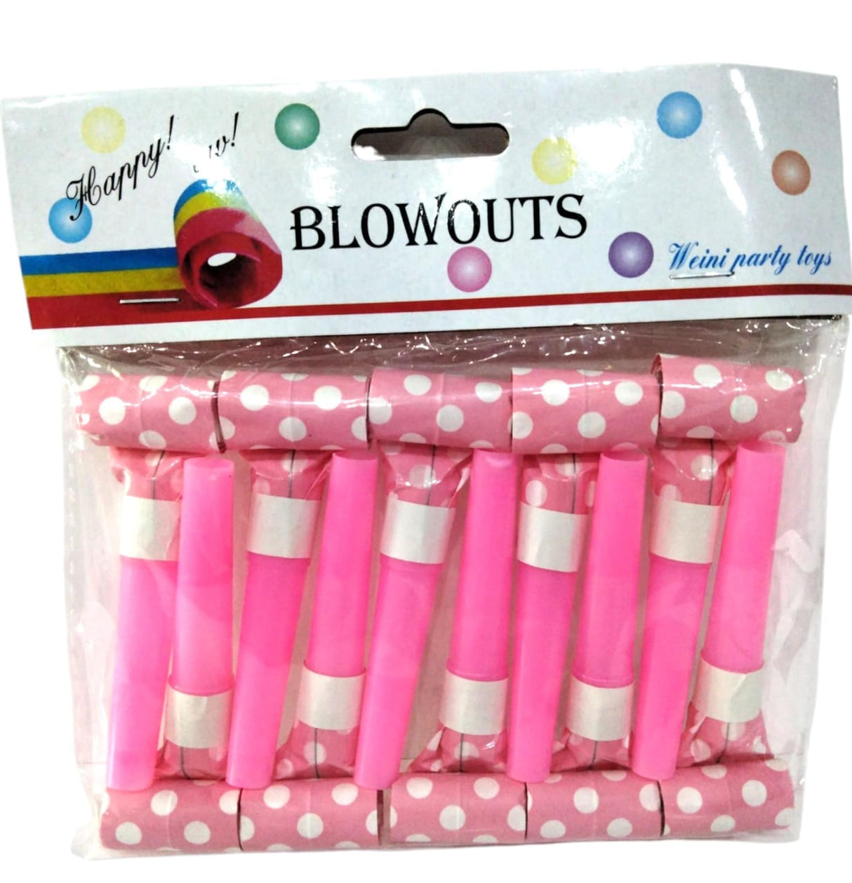 POLKA DOT BLOWOUT 10 PCS PINK