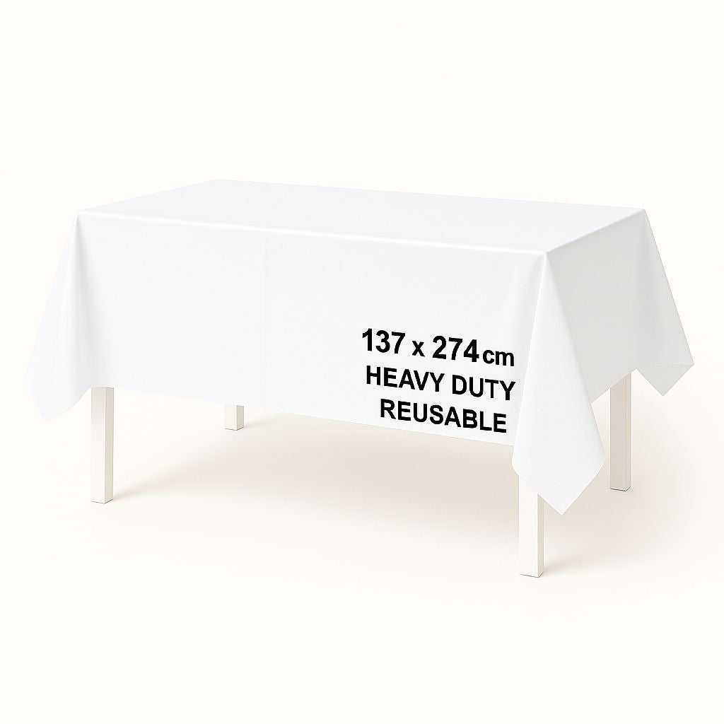SOLID COLOR TABLE COVER WHITE