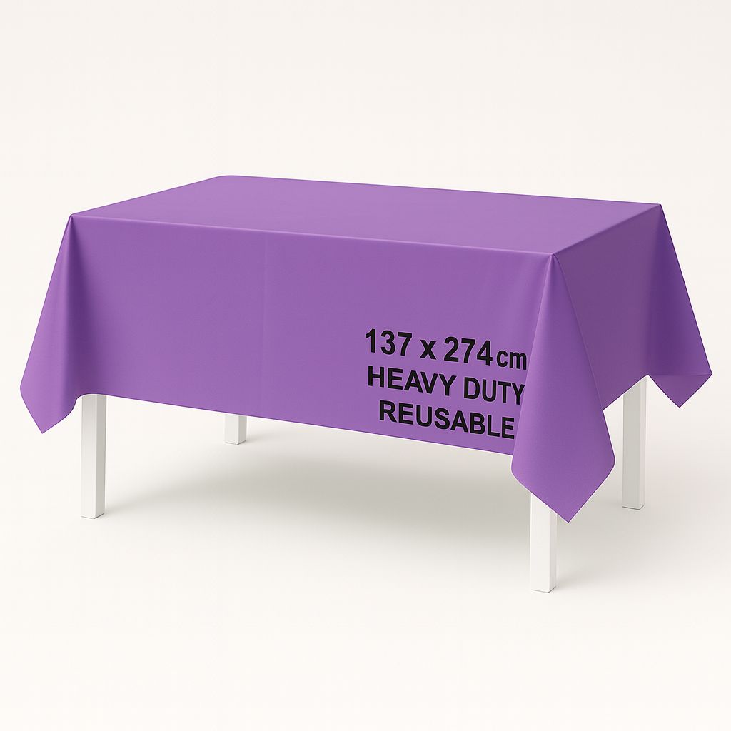SOLID COLOR TABLE COVER PURPLE