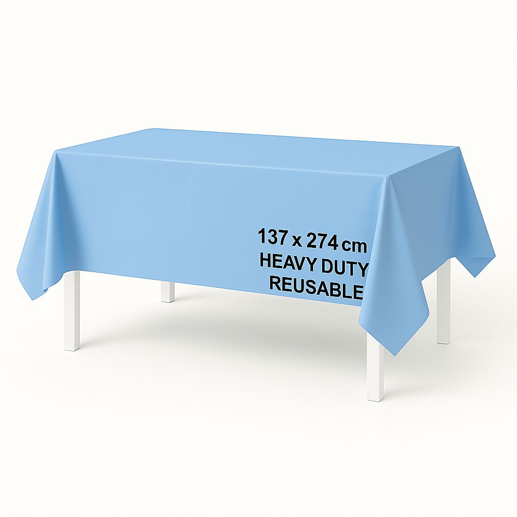 SOLID COLOR TABLE COVER LIGHT BLUE