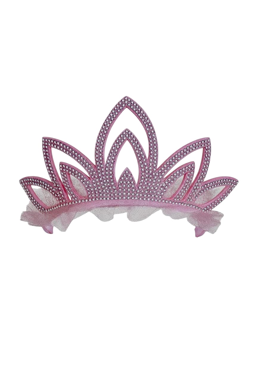 SPARKLY HOT PINK FELT TIARA