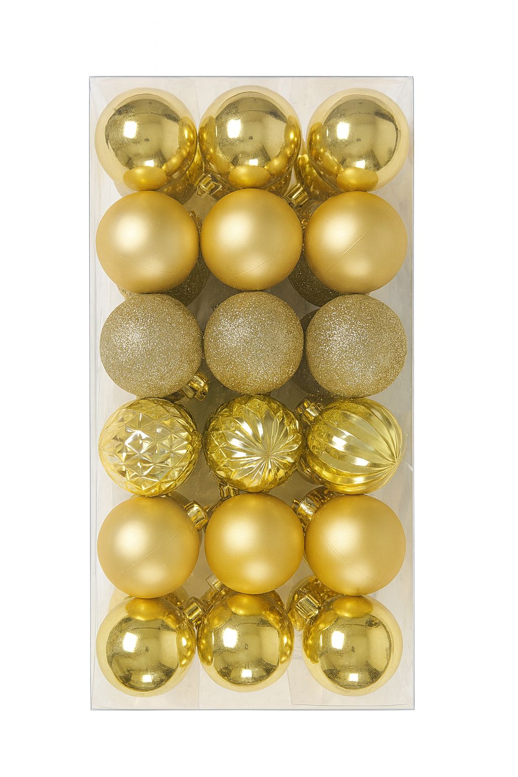 GOLD CHRISTMAS ORNAMENTS 5 CM 6 PCS