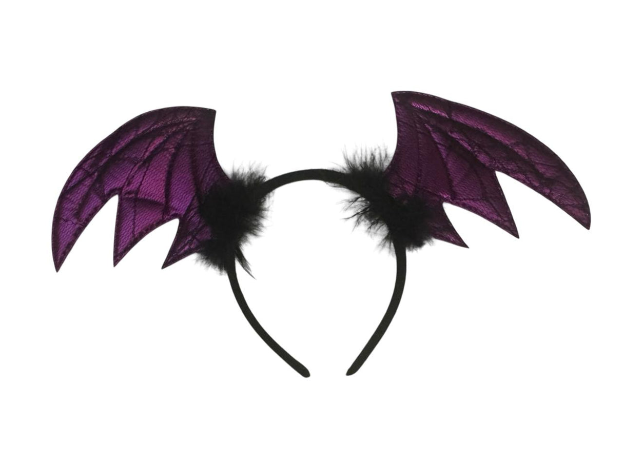 PURPLE BAT WINGS HEAD BAND
