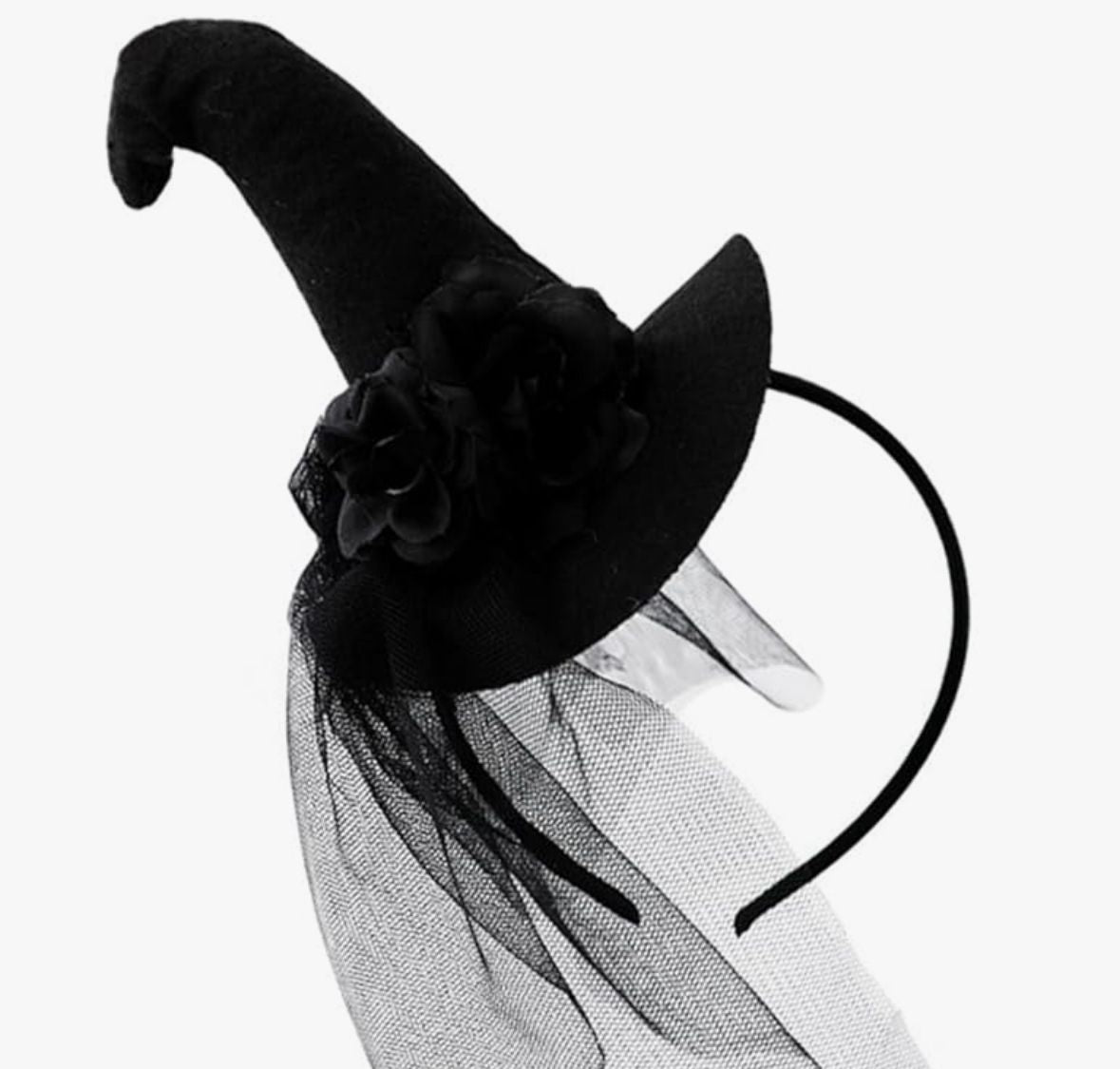 BLACK WITCH HAT HEAD BAND