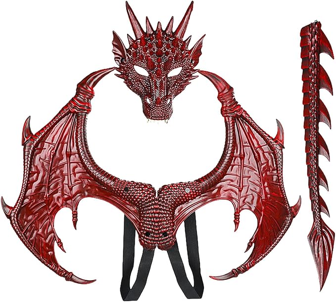 DRAGON MASK WINGS AND TAIL SET