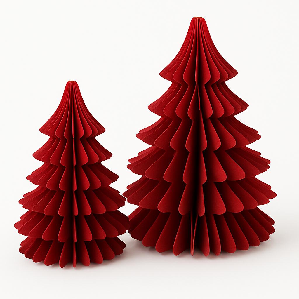 PAPER CHRISTMAS TREE RED 20 CM