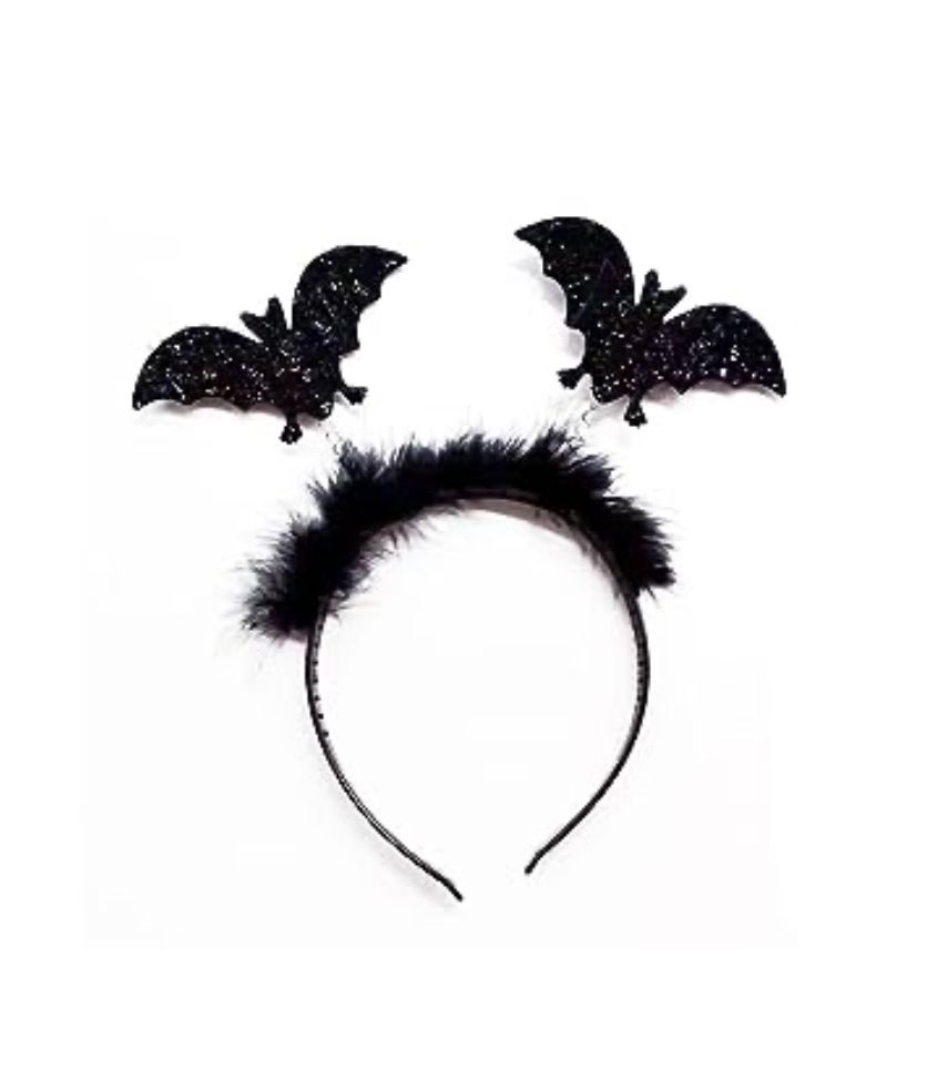 GLITTER BLACK BATS HEAD BAND