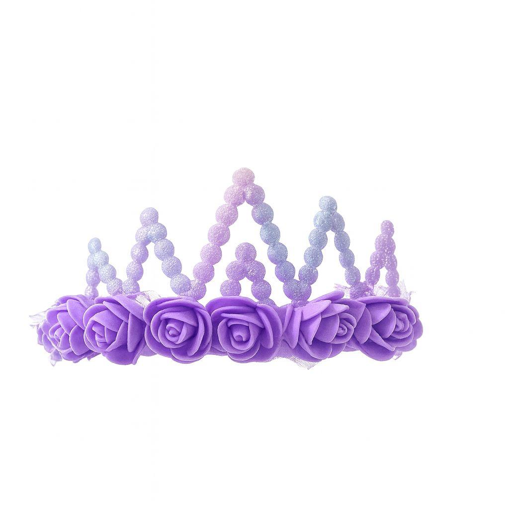 FELT CROWN WITH CUTE FLOWERS PURPLE