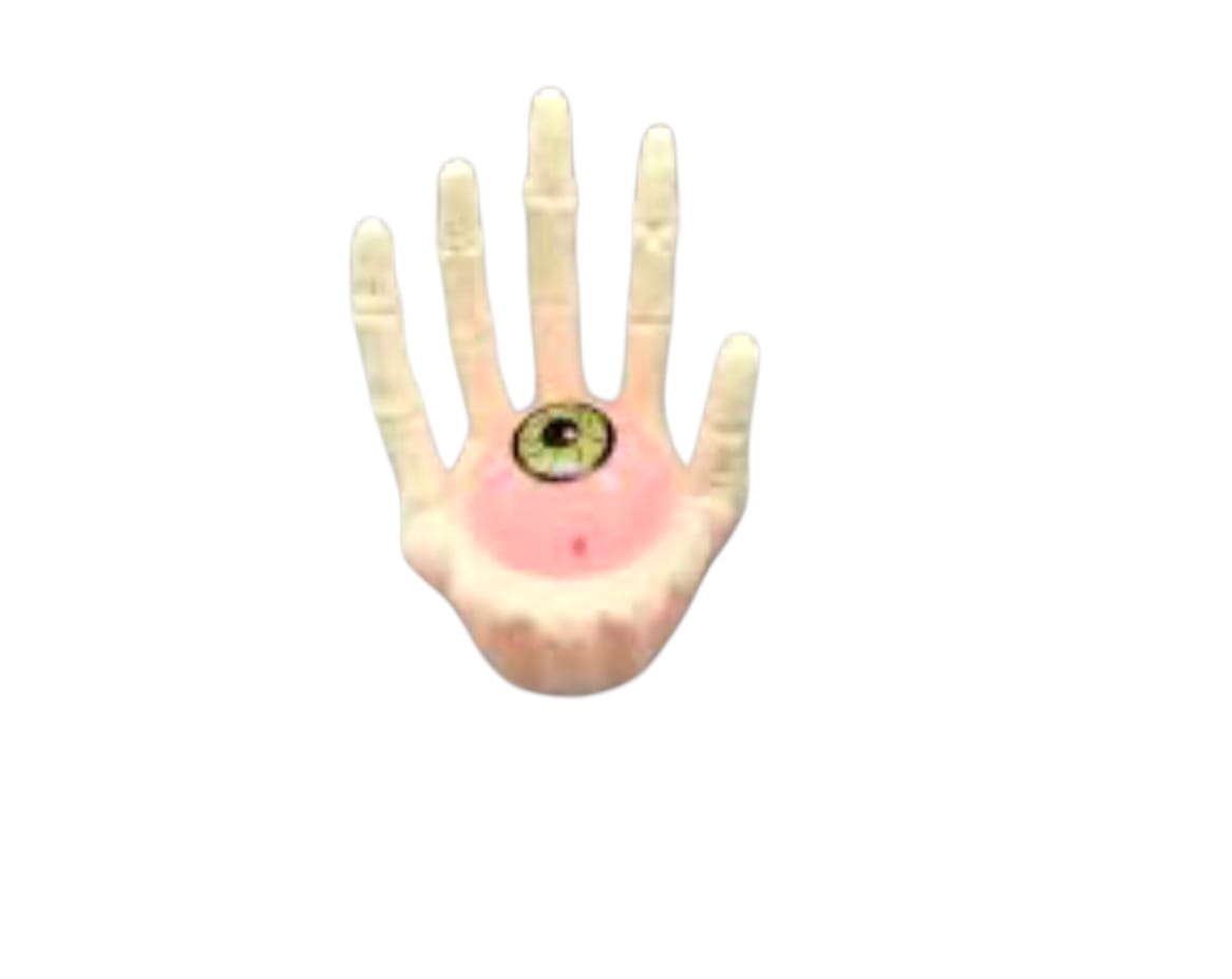 LIGHT UP HALLOWEEN SCARY EYE IN CREEPY HAND