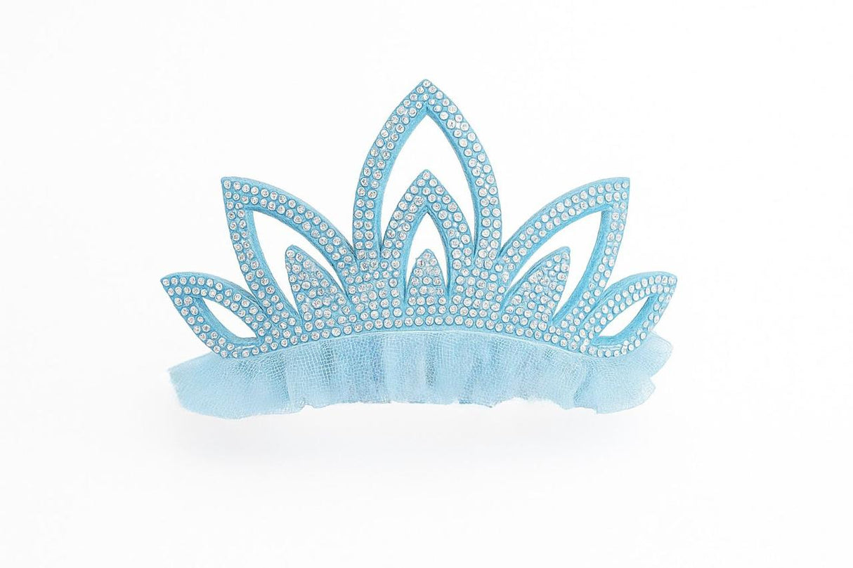 SPARKLY HOT LIGHT BLUE FELT TIARA