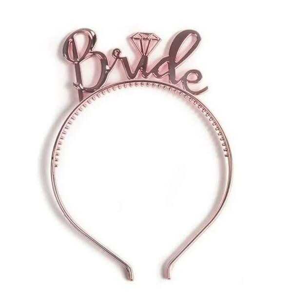 BRIDE HEAD BAND ROSE GOLD