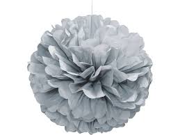FLUFFY DECORATIONS COLORS SILVER 40 CM