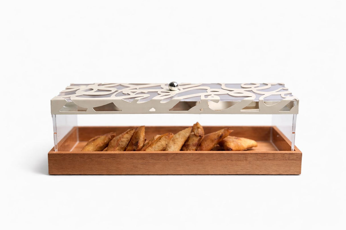 WOODEN TRAY WITH PLEXI COVER