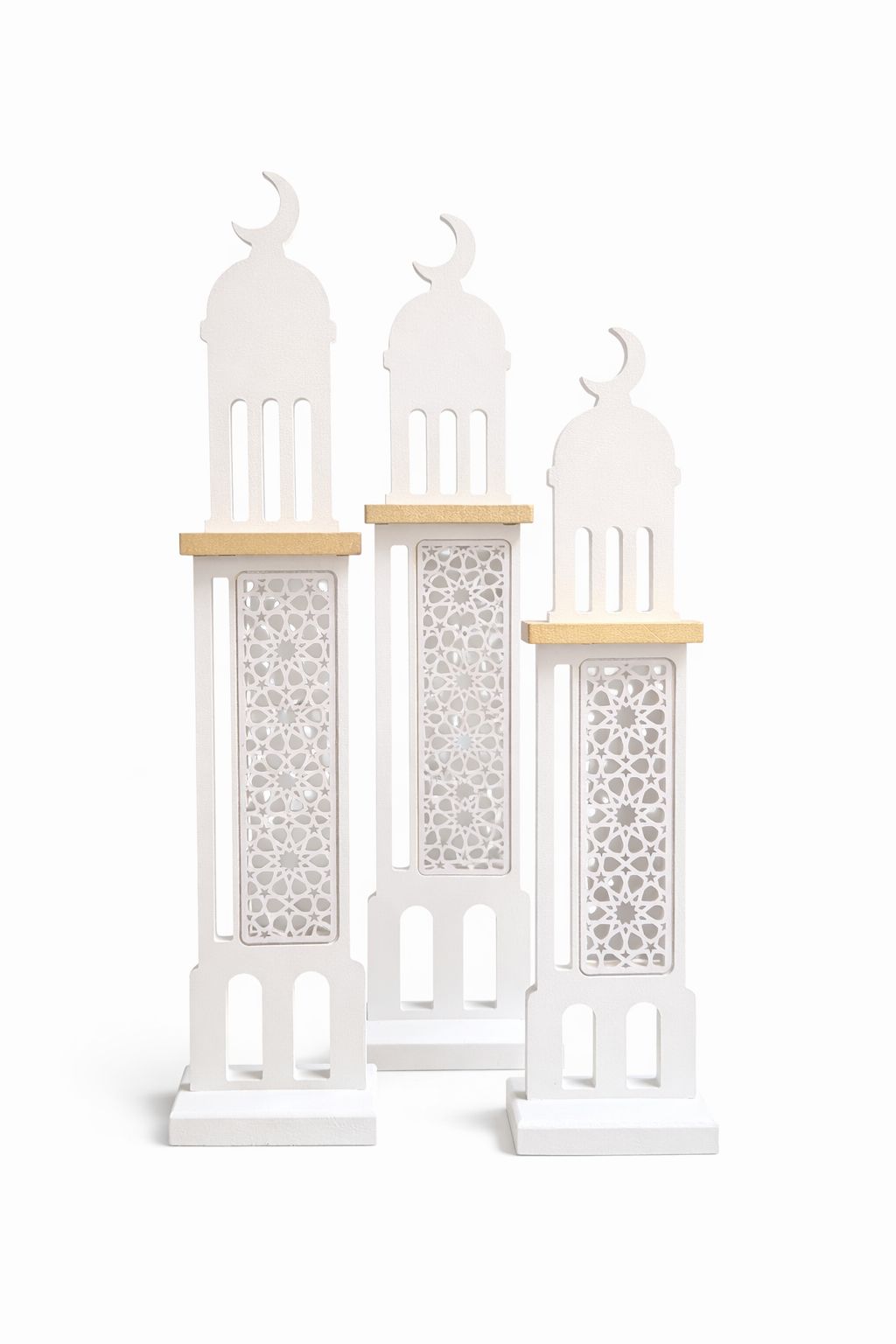 DECORATIVE WHITE/GOLD MINARET STAND S